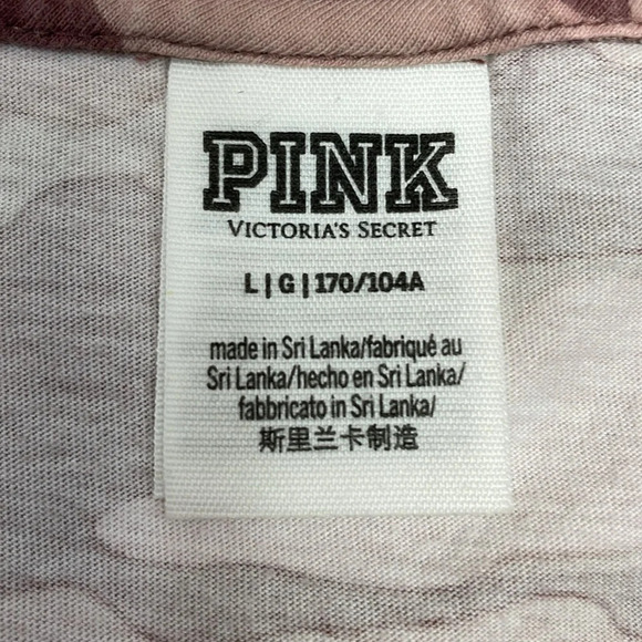 PINK Victoria’s Secret Pink Camouflage Short Sleeve Pocket Campus Tee L - Picture 9 of 12